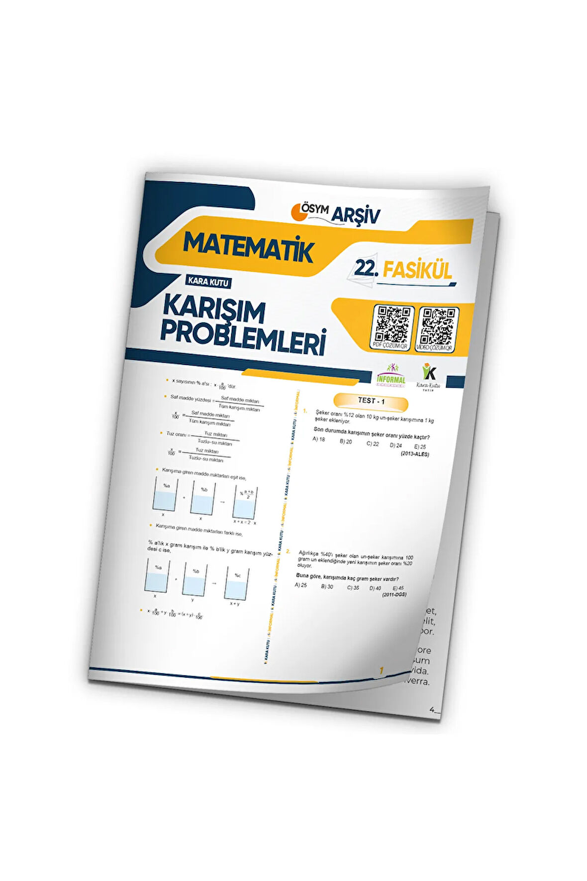 2025 MEB AGS Matematik Karışım Problemleri ÖSYM Çıkmış Soru Bankası Modüler Set Çözümlü 22.Fasikülü