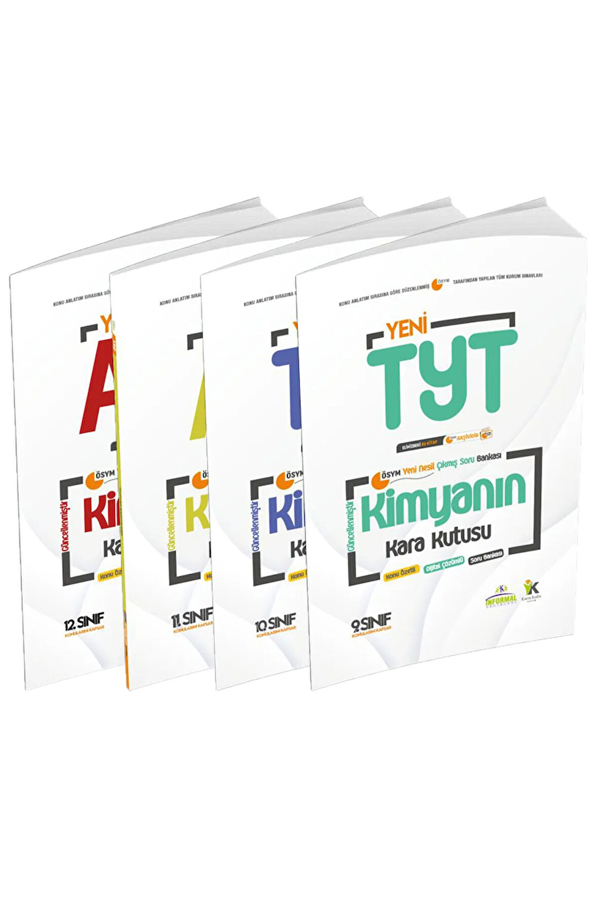 YKS-TYT-AYT Kimyanın Kara Kutusu ÖSYM Çıkmış Soru Bankası 4lü Set Konu Özetli Dijital Çözümlü