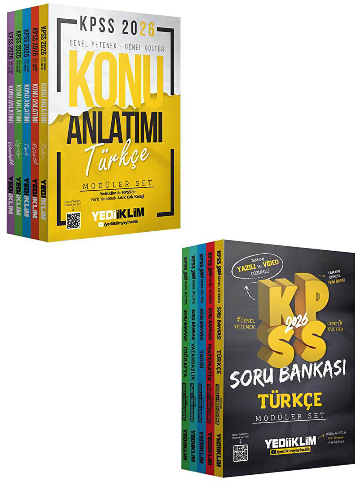 Yediiklim Yayınları 2026 KPSS Genel Yetenek Genel Kültür Konu ve Soru Modüler Set