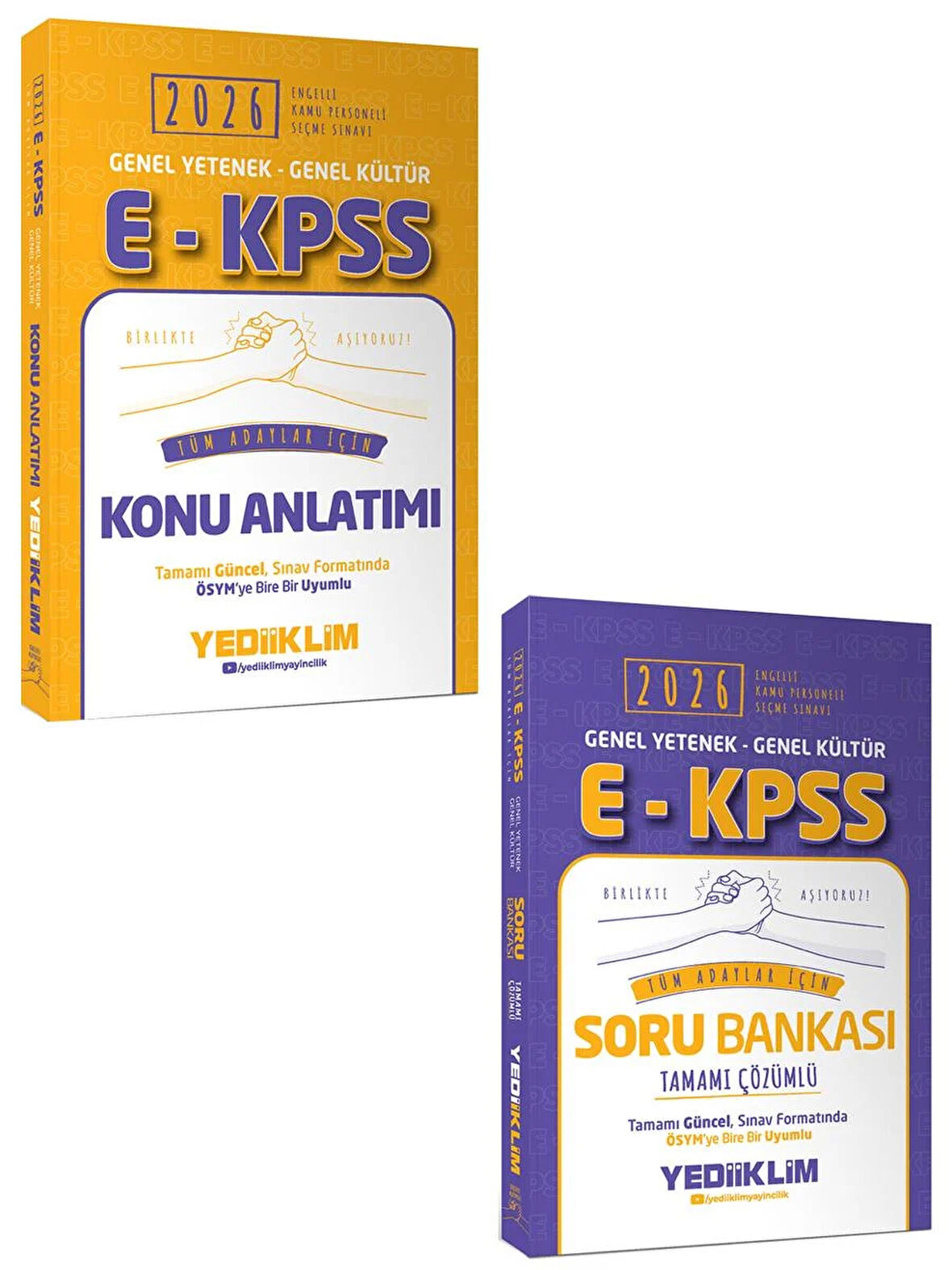 Yediiklim 2026 E KPSS GY GK Tüm Adaylar İçin Konu ve Soru Bankası Seti 2 Kitap