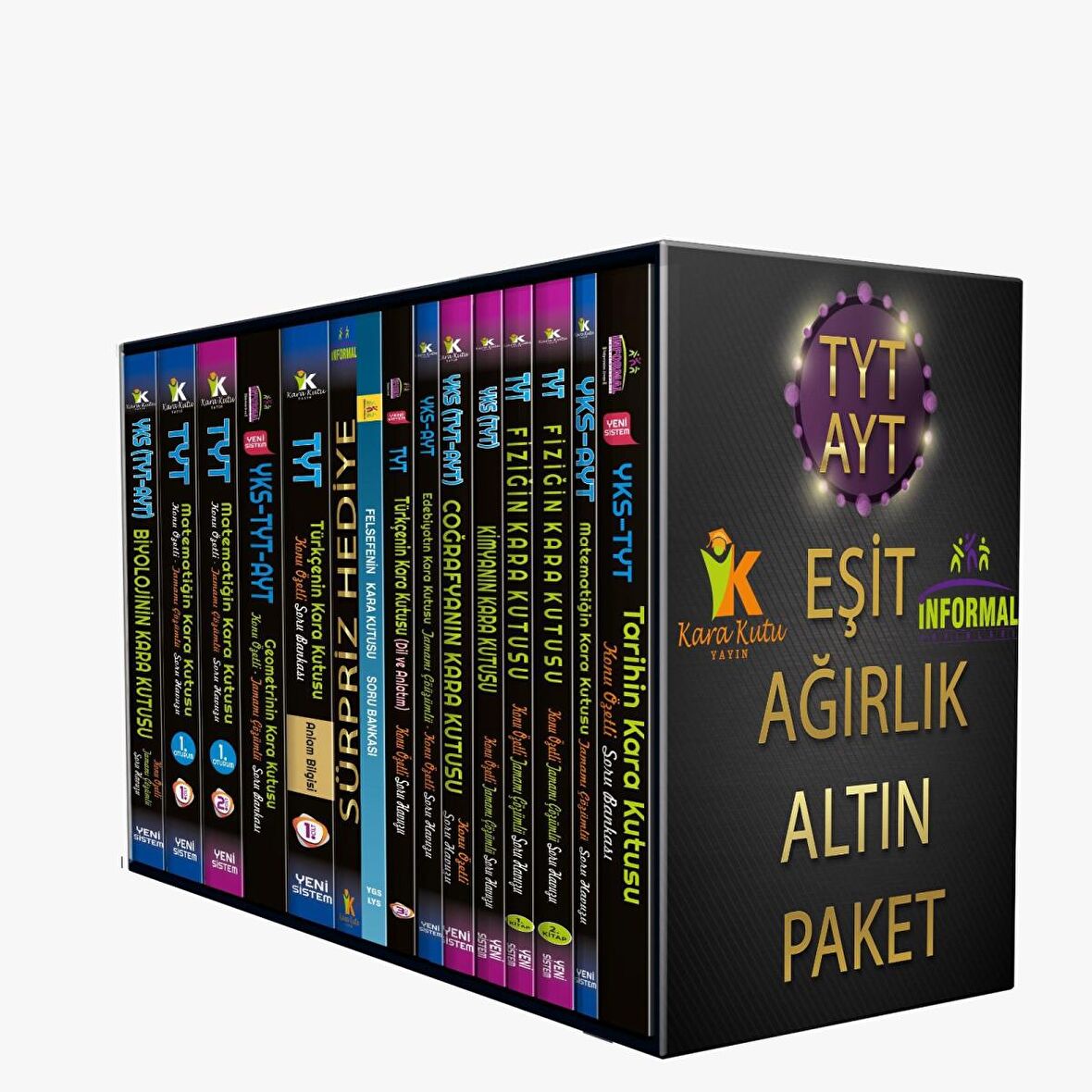 İnformal Yayın YENİ SİSTEM TYT-AYT Karakutu TM Eşit Ağırlık ALTIN Set K.Özetli Çözümlü Soru Bankası