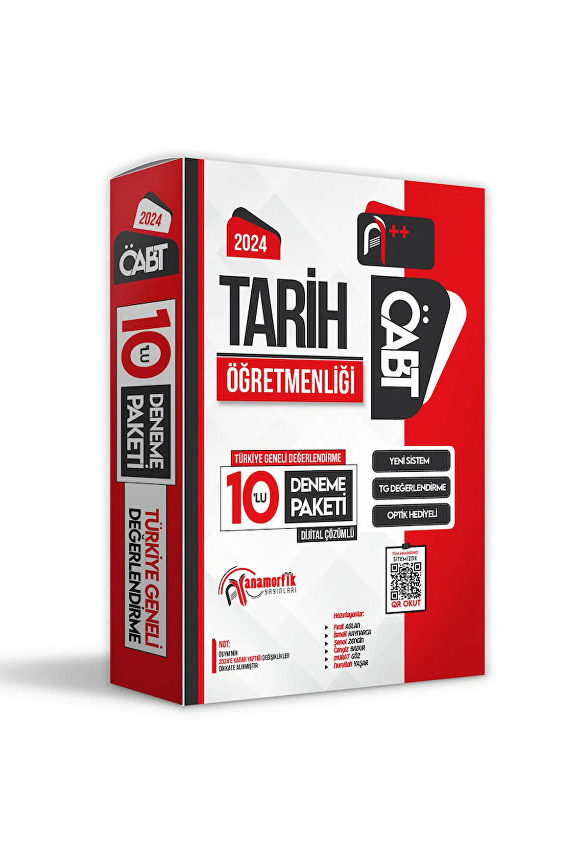 2024 Öabt Tarih Öğretmenliği 10lu Dijital Çözümlü Paket Deneme Tg Anamorfik Yayınları