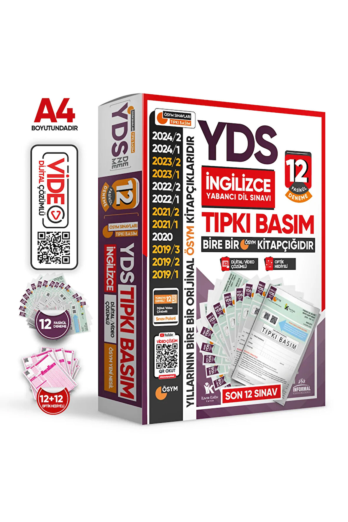 2025 Yds Ingilizce Ösym Çıkmış Soru 12li Tıpkı Basım Ve Çıkmış Karma 10lu Deneme 2li Set Tg Çözüml