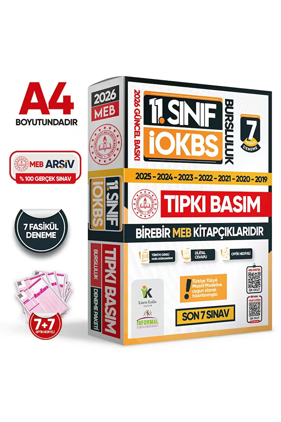 2026 11.sınıf Iokbs (BURSLULUK SINAVI) Meb Çıkmış Soru Tıpkı Basım Deneme Paketi 7li Türkiye Geneli