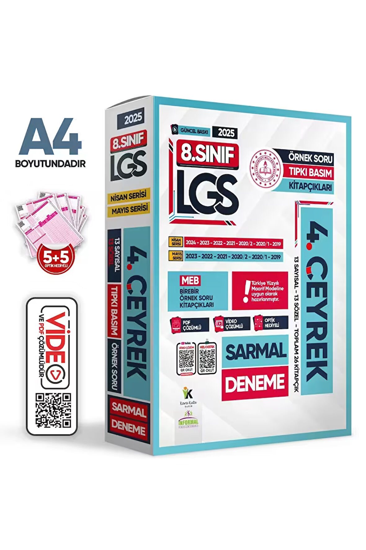 2025 8.sınıf Lgs Son 4.çeyrek Nisan-mayıs Ayı Meb Örnek Soru Tıpkı Basım Sarmal Deneme Paketi