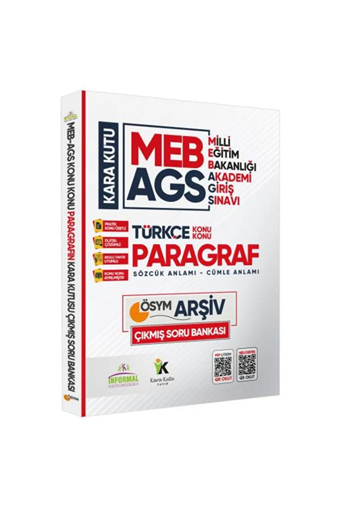 MEB-AGS Türkçenin Kara Kutusu En Kapsamlı KONU KONU PARAGRAF Çıkmış ÖSYM Soru Bankası Çözümlü