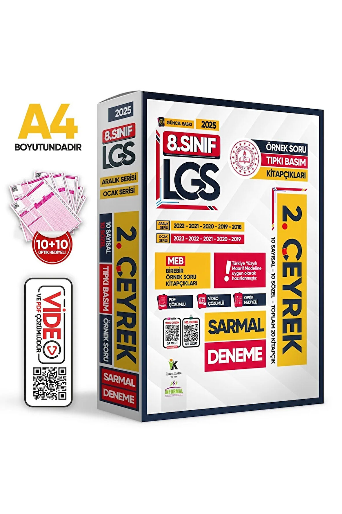 2025 8.sınıf Lgs 2.çeyrek Aralık-ocak Ayı Meb Örnek Soru Tıpkı Basım Sarmal Deneme