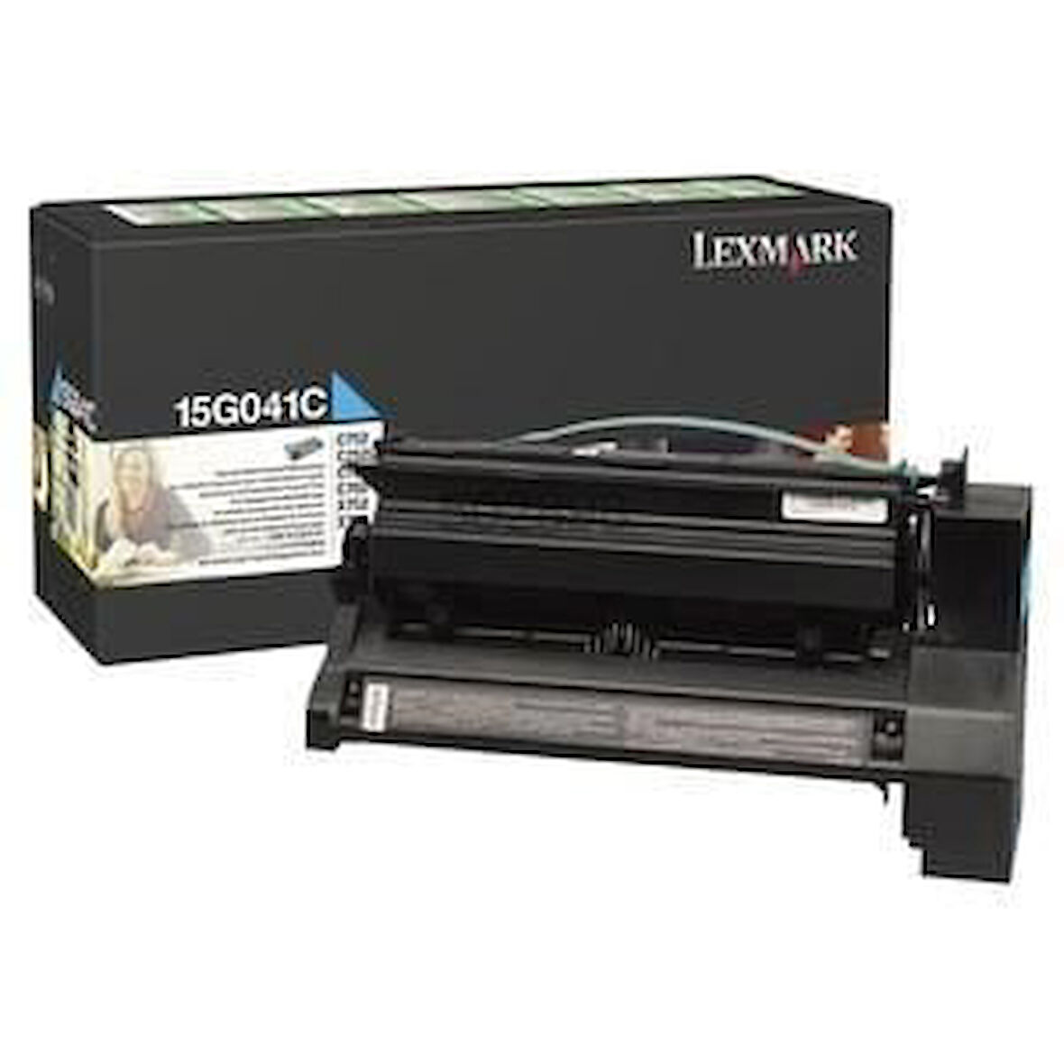 Lexmark 15G041C Mavi Cyan Orjinal Toner C752 / C760 KUTU HASARLI