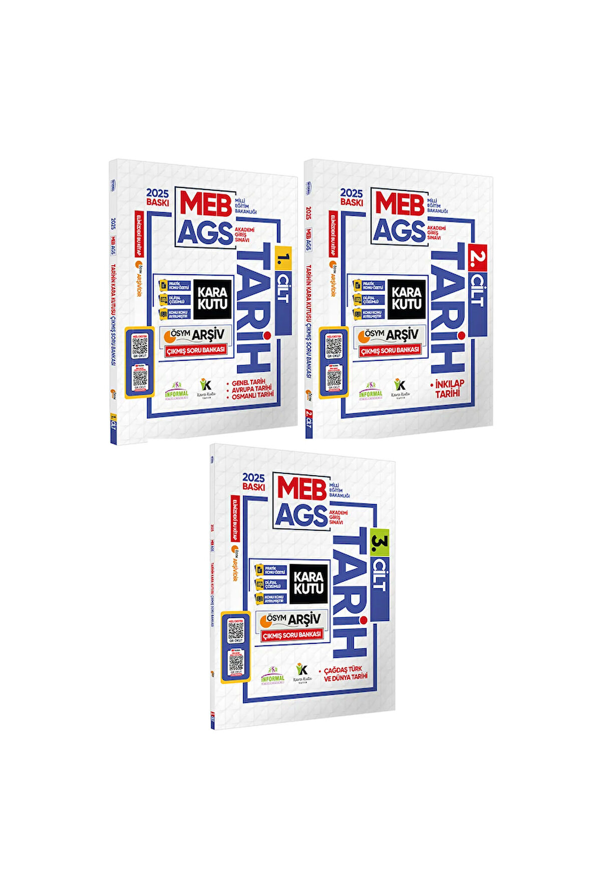 2025 MEB-AGS Tarih Kara Kutu MODÜLER SET 3lü ÖSYM Çıkmış Soru Bankası Konu Özetli Video/PDF Çözümlü