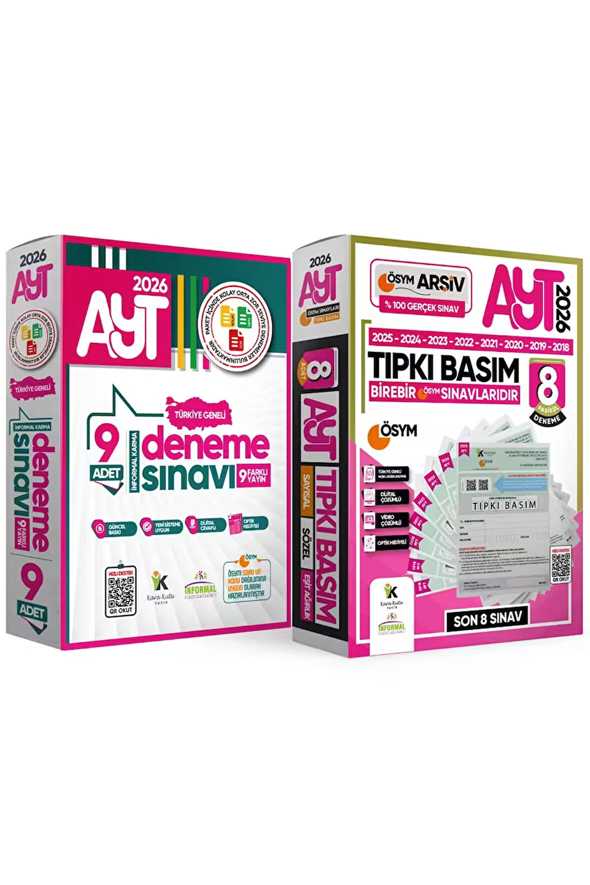 2026 YKS-AYT Ösym Çıkmış Soru 8li Tıpkı Basım ve Kurumsal 9lu Özgün Paket Deneme Türkiye Geneli