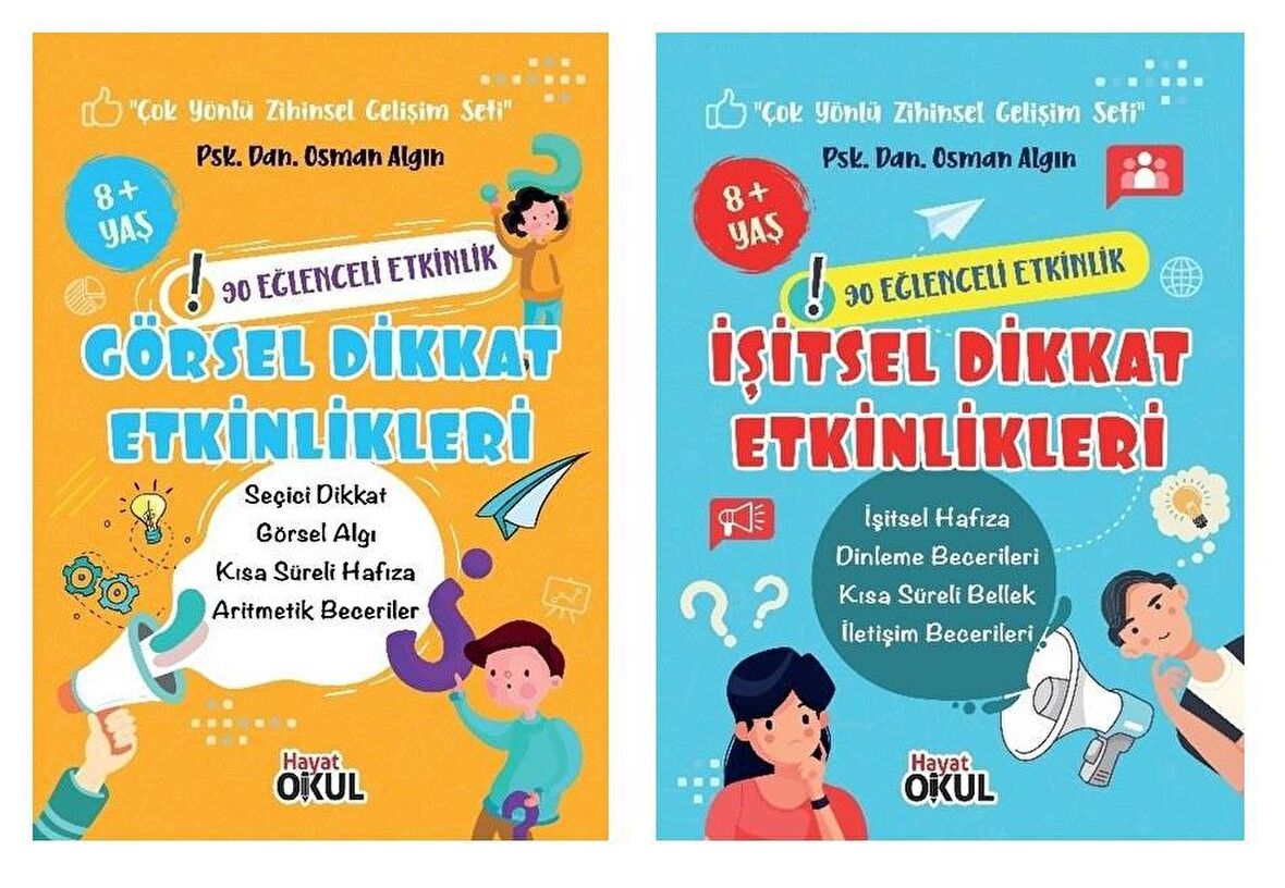 İşitsel Görsel Dikkat Etkinlikleri Set 2 Kitap 8+