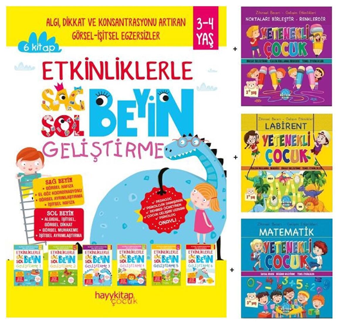 Etkinliklerle Sağ Beyin Sol Beyin Geliştirme +Yetenekli Çocuk Set