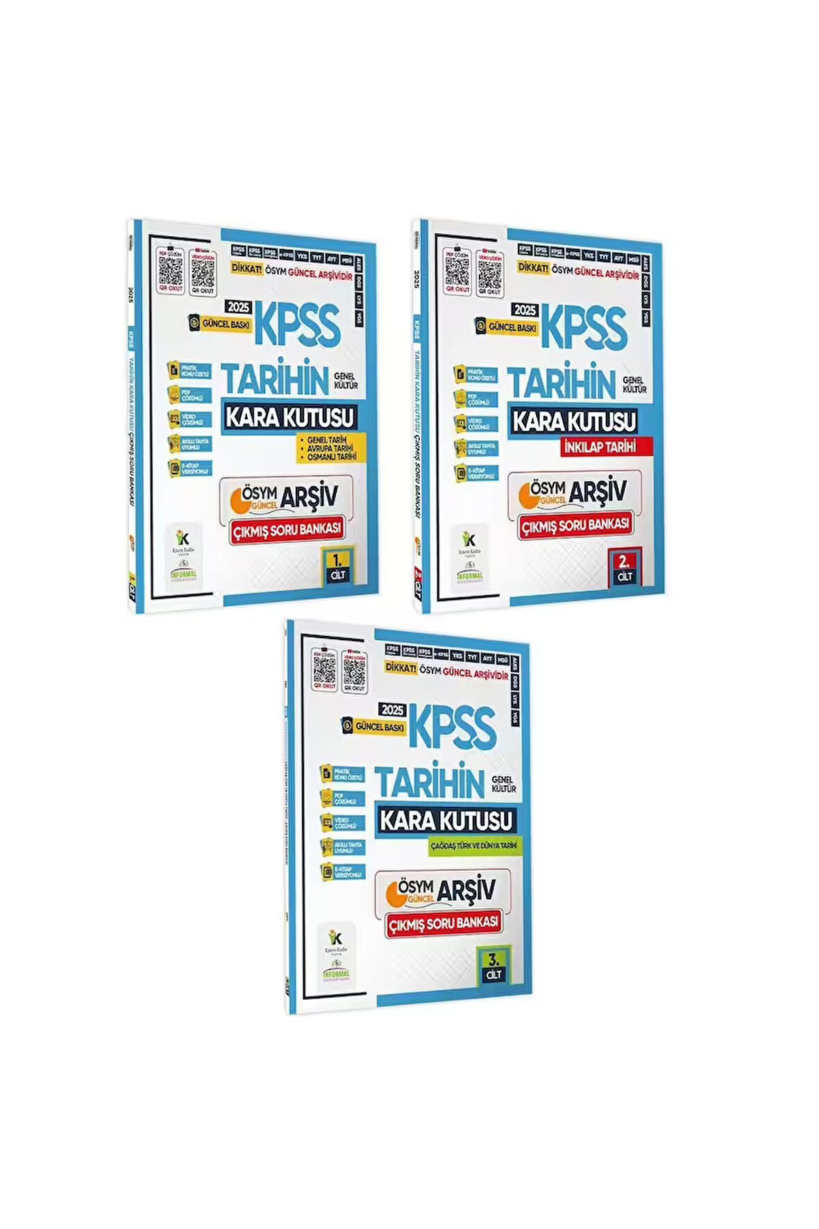 2025 KPSS Tarihin Kara Kutusu MODÜLER SET 3lü ÖSYM Çıkmış Soru Bankası Konu Özetli Video/PDF Çözümlü