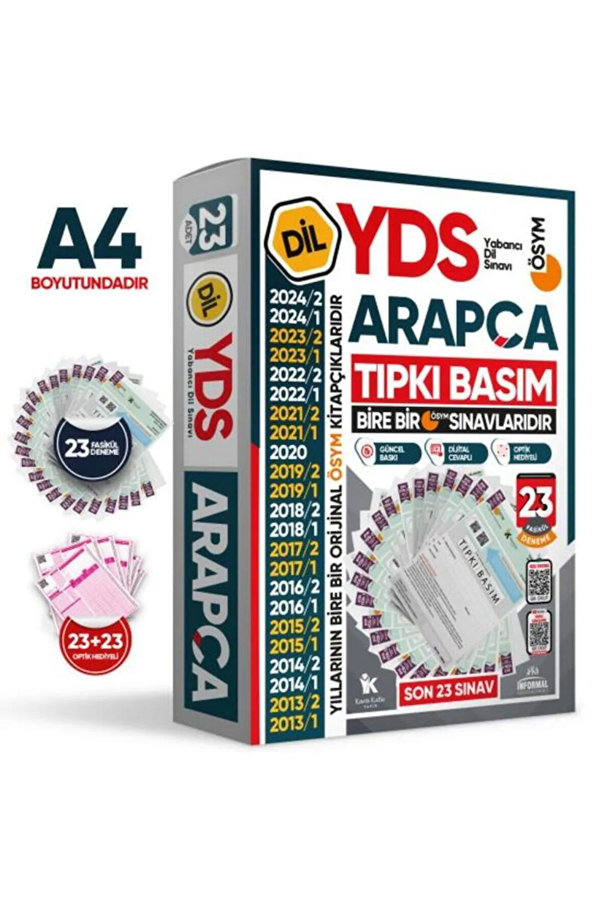 2025 YDS Arapca ÖSYM Tıpkı Basım Çıkmış Soru Deneme Paketi 23lü Fasikül SETİ