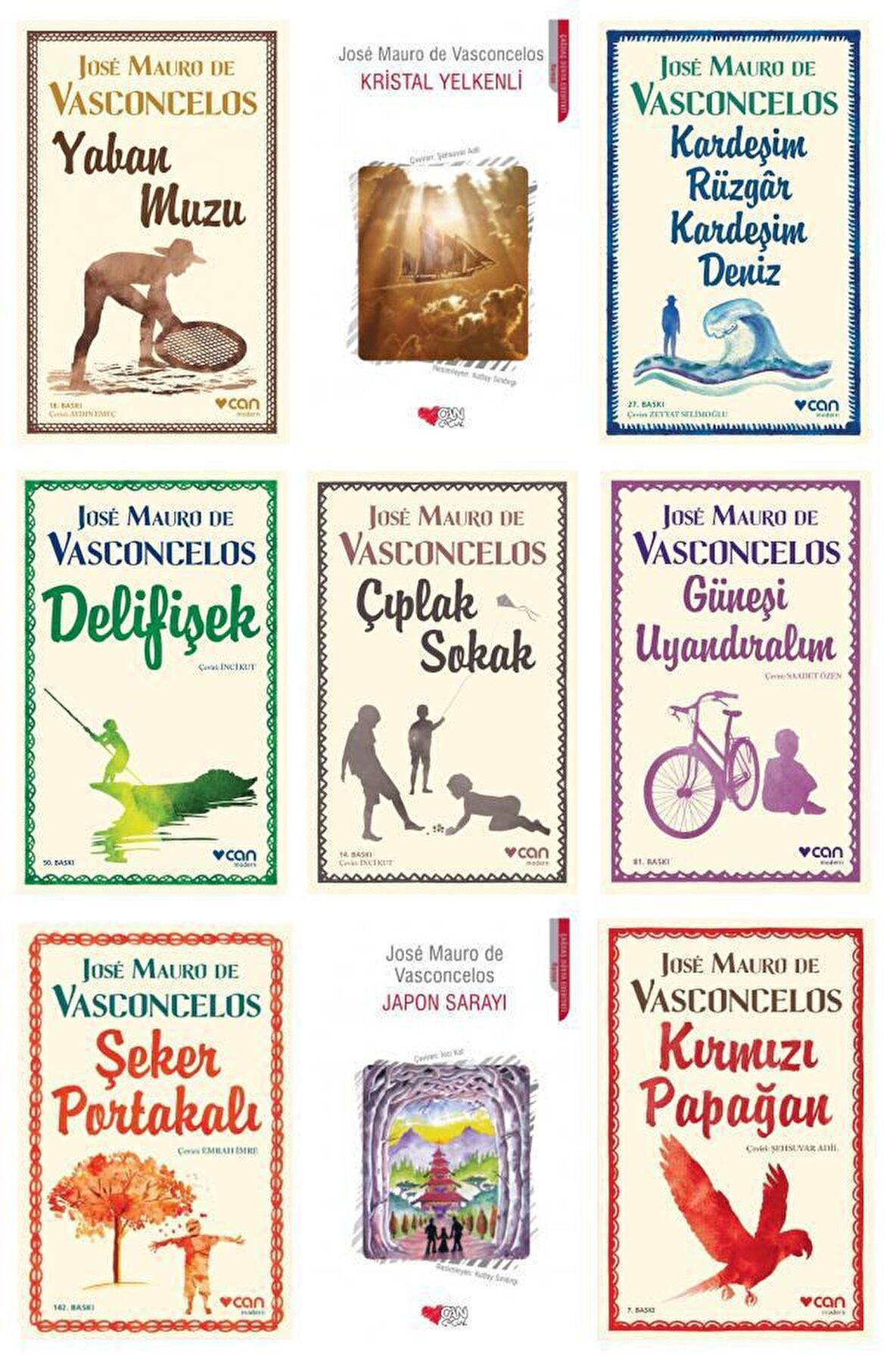 Jose Mauro De Vasconcelos Şeker Portakalı Seti 10 Kitap