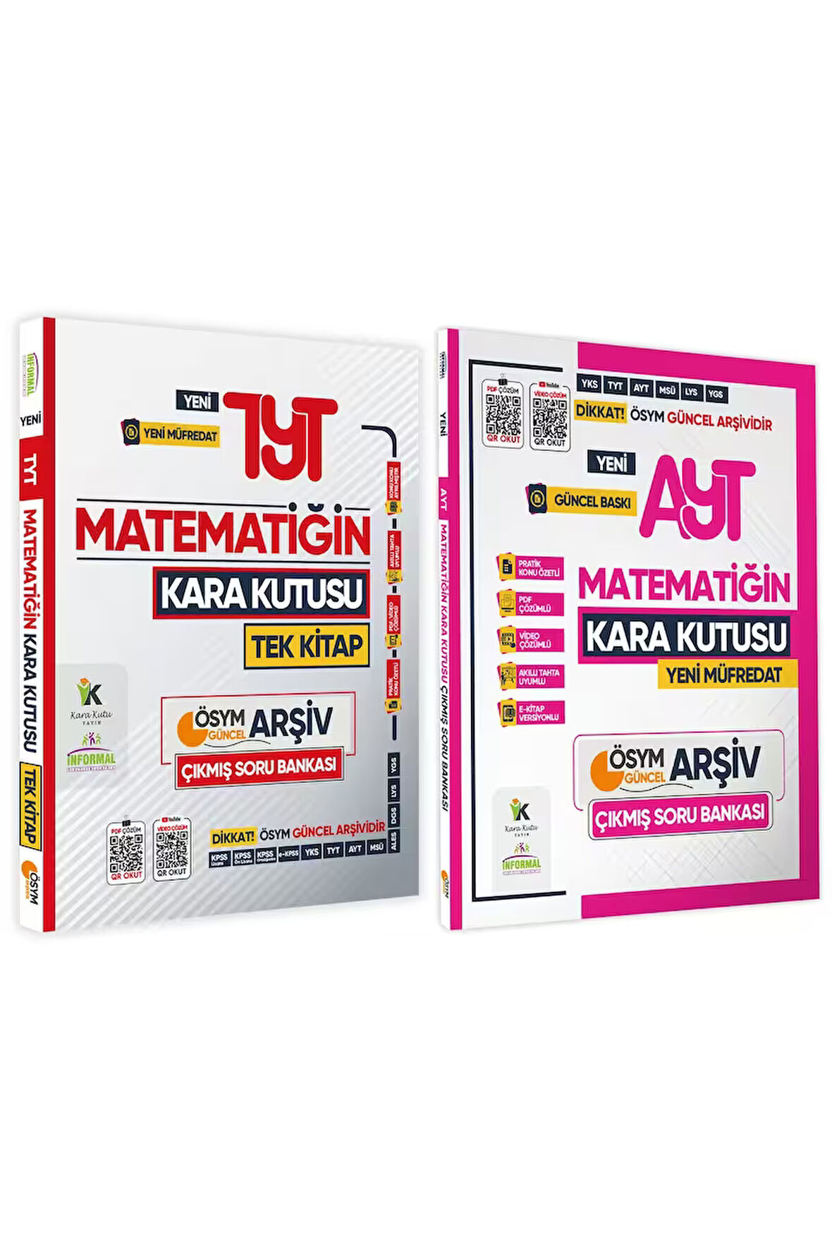 2025 YKS-TYT Matematik TEK Kitap ve AYT Matematiğin Kara Kutusu Çıkmış Soru Bankası 2li Set Çözümlü