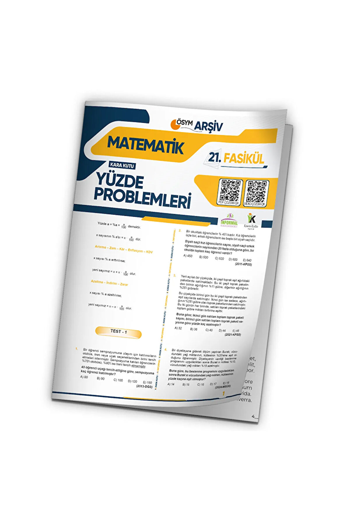 2025 ALES Matematik Yüzde Problemleri ÖSYM Çıkmış Soru Bankası Modüler Set Çözümlü 21.Fasikülü