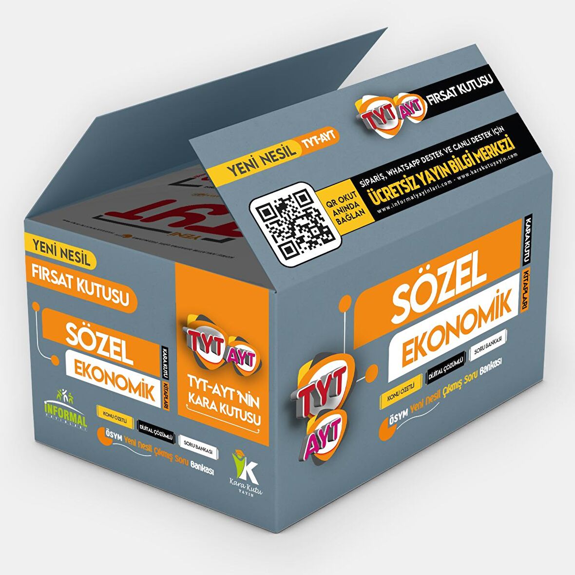 YENİ SİSTEM YKS TYT-AYT KARAKUTU SÖZEL EKONOMİK FIRSAT PAKET Konu Ö. Çözümlü Çıkmış Soru Bankası