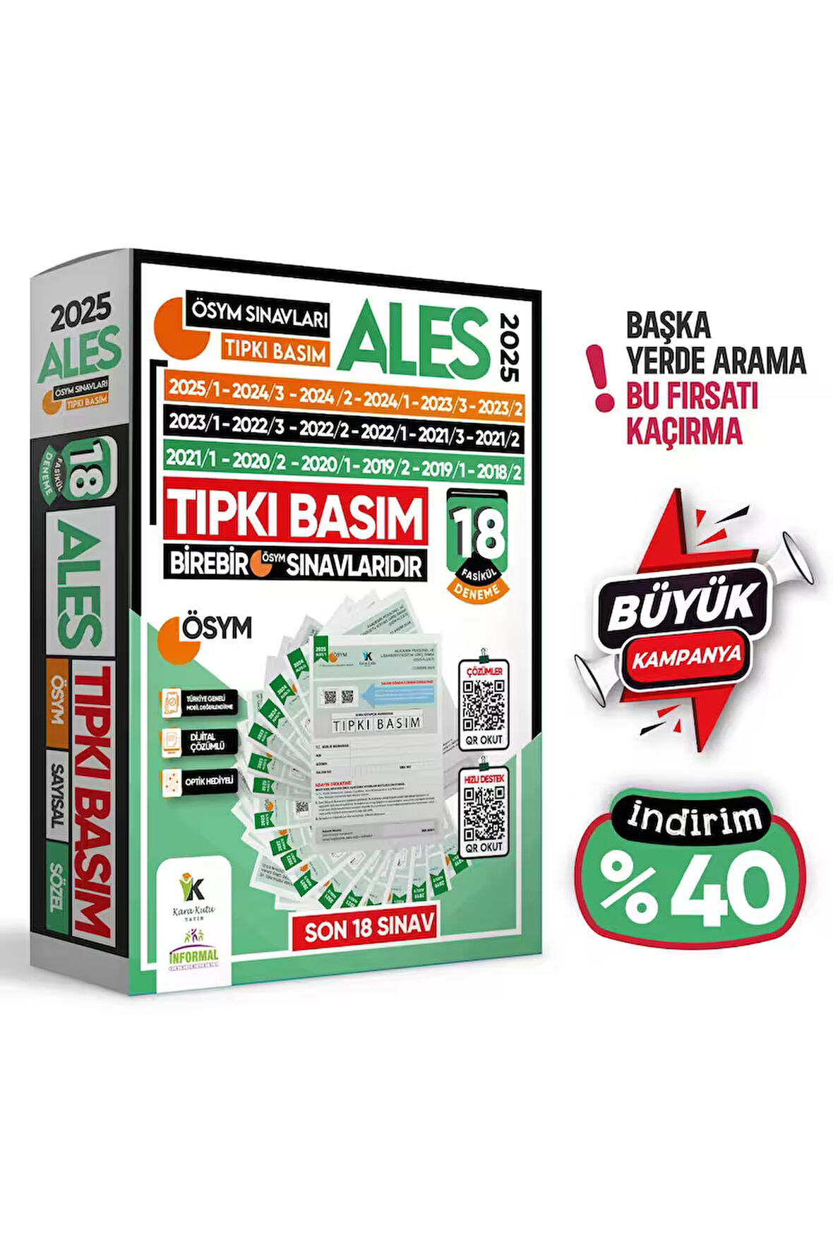 2025 Ales Ösym Tıpkı Basım Çıkmış Soru 18li Deneme Paketi Video Ve Dijital Çözümlü Türkiye Geneli