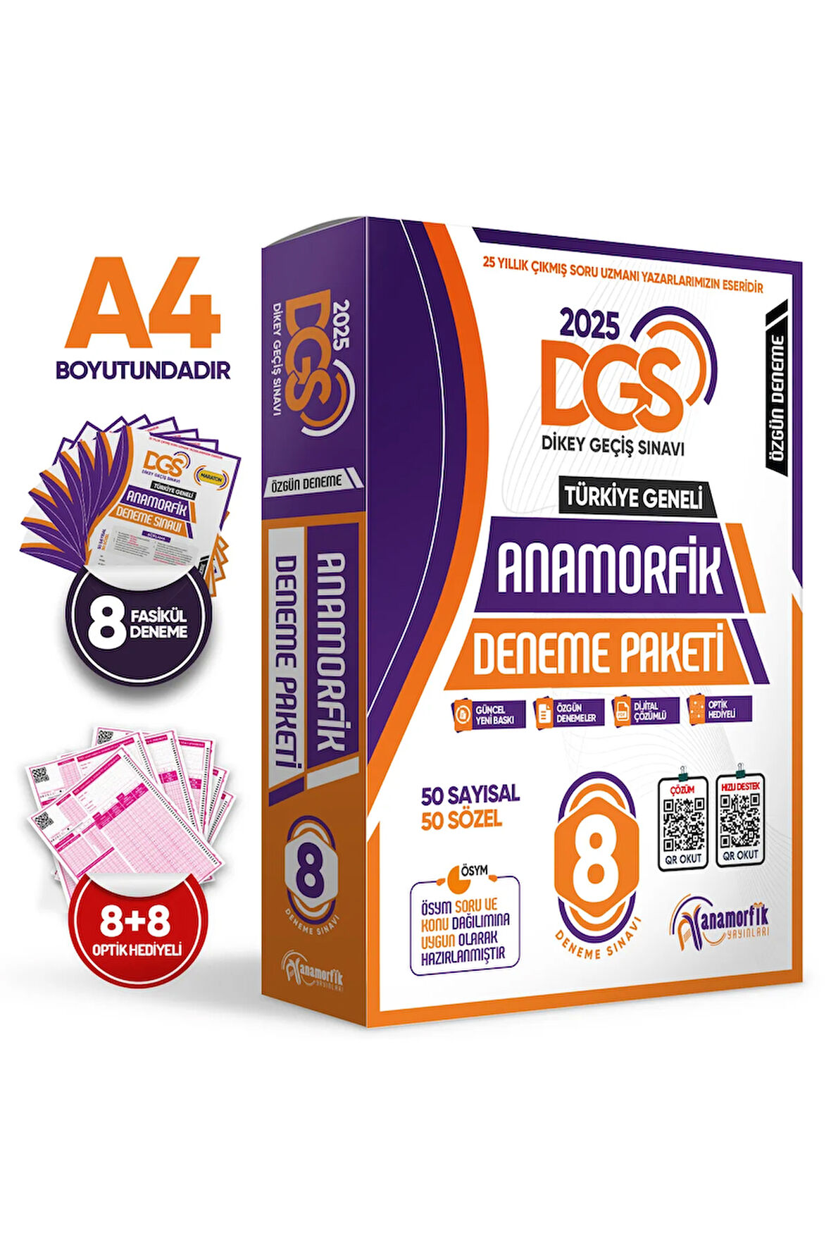2025 Dgs Anamorfik Türkiye Geneli Kurumsal 10lu Ve 8li Dijital Çözümlü Deneme Paketi