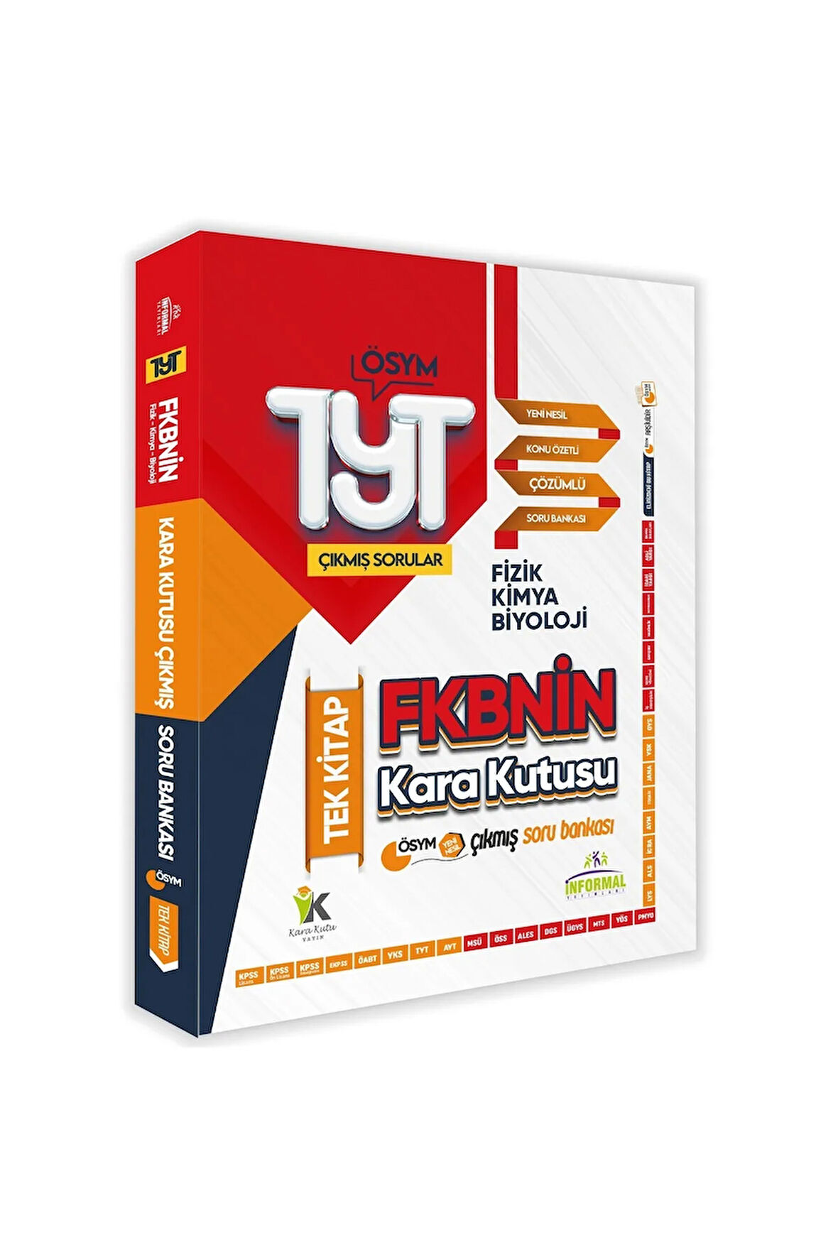 Yks-tyt Fkbnin (FİZİK KİMYA BİYOLOJİ) kara Kutusu Tek Kitap En Kapsamlı Soru Bankası Dijital Çözümlü
