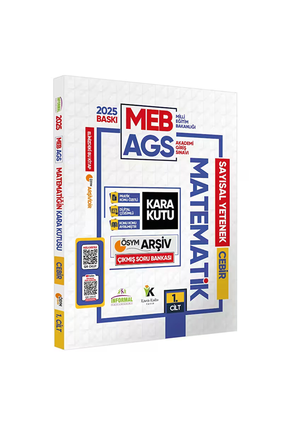 2025 MEB-AGS MATEMATİĞİN Kara Kutusu 1.Cilt CEBİR Çıkmış Soru Bankası Konu Özetli PDF/Video Çözümlü
