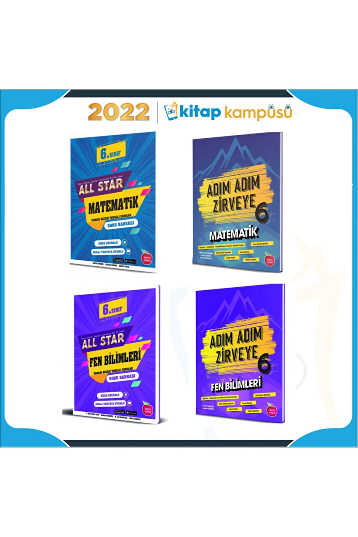 Newton 6.sınıf All Star Ve Adım Adım Zirveye Matematik Ve Fen Bilimleri Soru Bankası