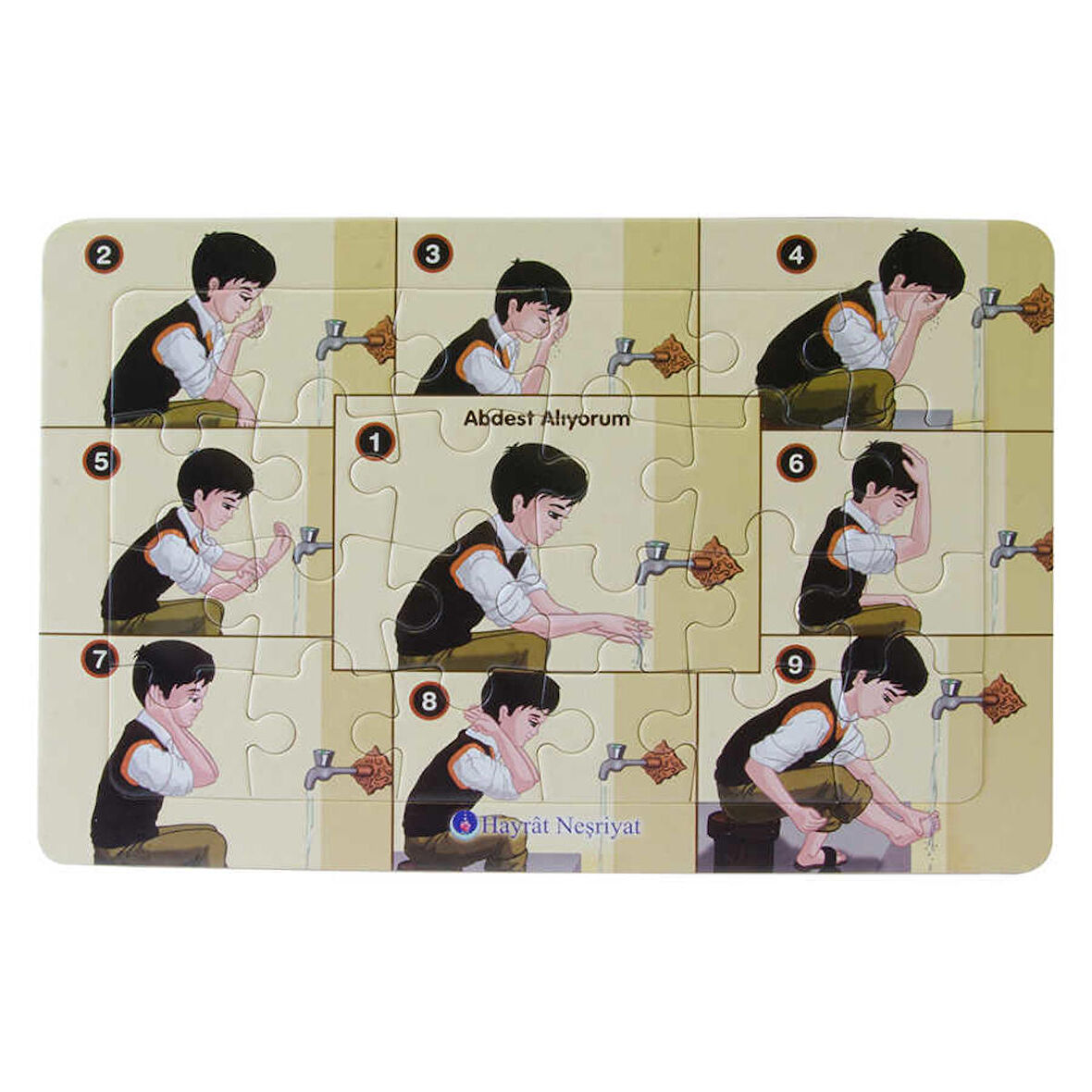 Ahmet Abdest Alıyor 4+ Yaş Büyük Boy Puzzle 24 Parça