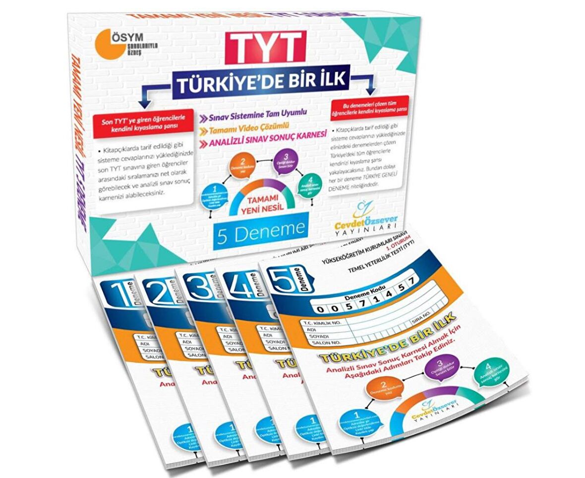 TYT Video Çözümlü ve Analizli 5 Deneme Cevdet Özsever