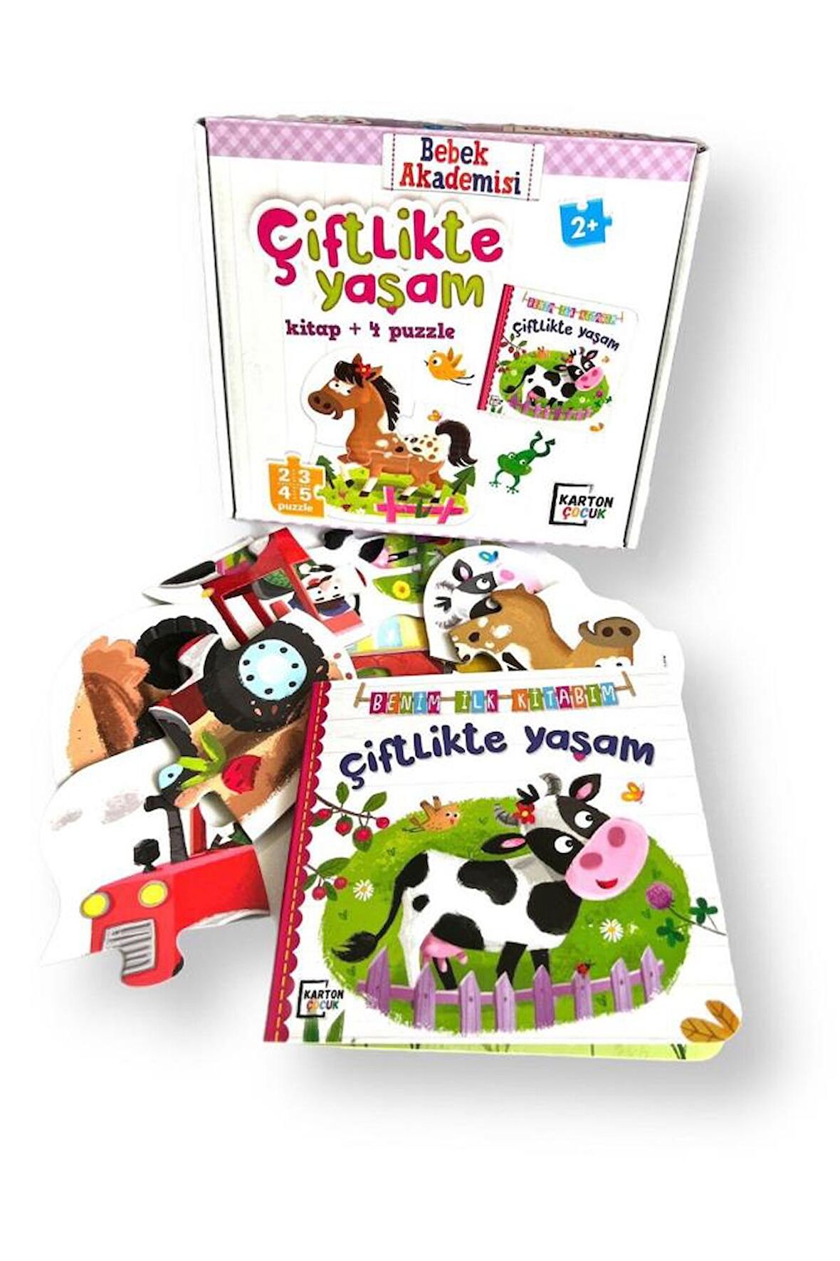 Karatay Yayınları Bebek Akademisi Çiftlikte Yaşam Kitap+Puzzle