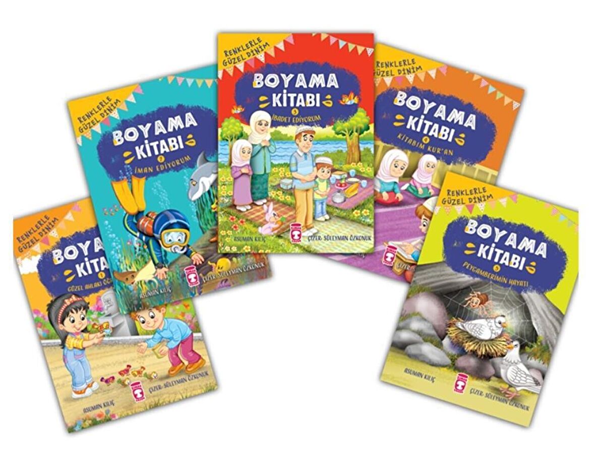 Renklerle Güzel Dinim Boyama Kitabı Set (5 Kitap)