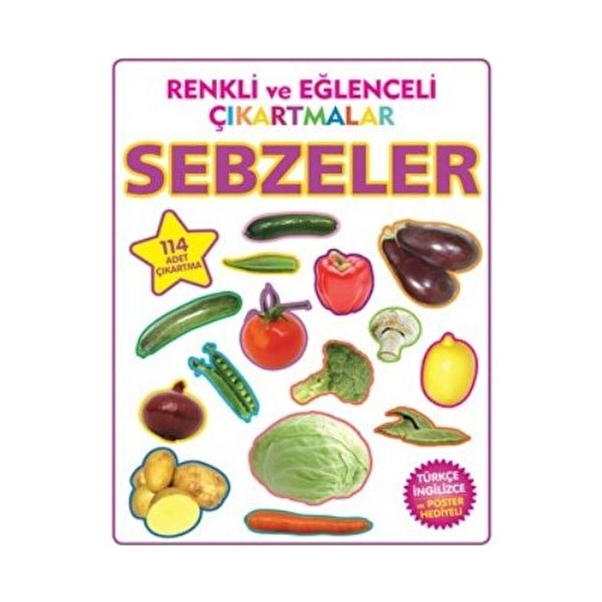 Renkli ve Eğlenceli Çıkartmalar - Sebzeler (Vegetables)