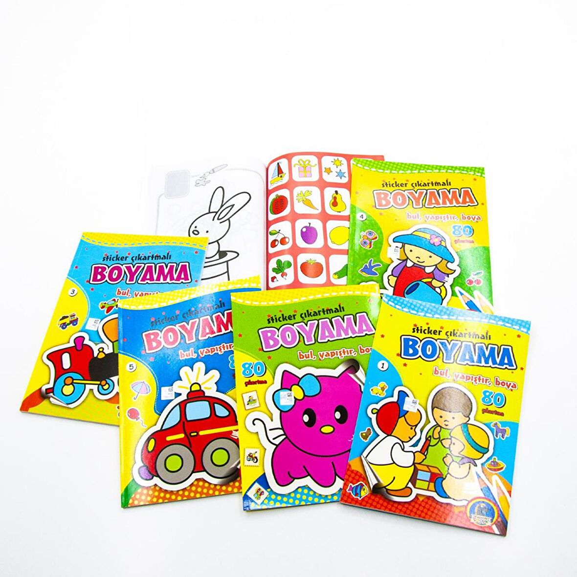 Sticker Çıkartmalı Boyama (6 Kitap Takım)