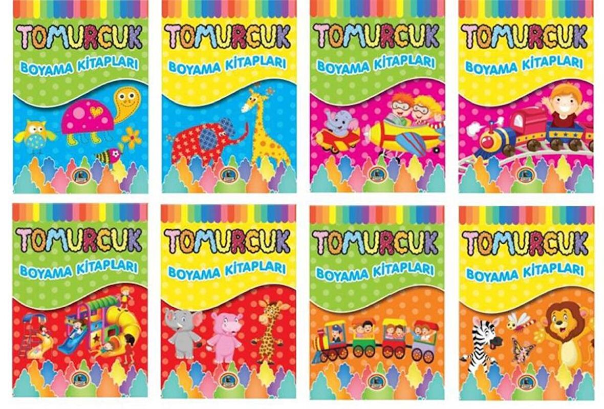 Tomurcuk Boyama Kitapları (8 Kitap Takım)