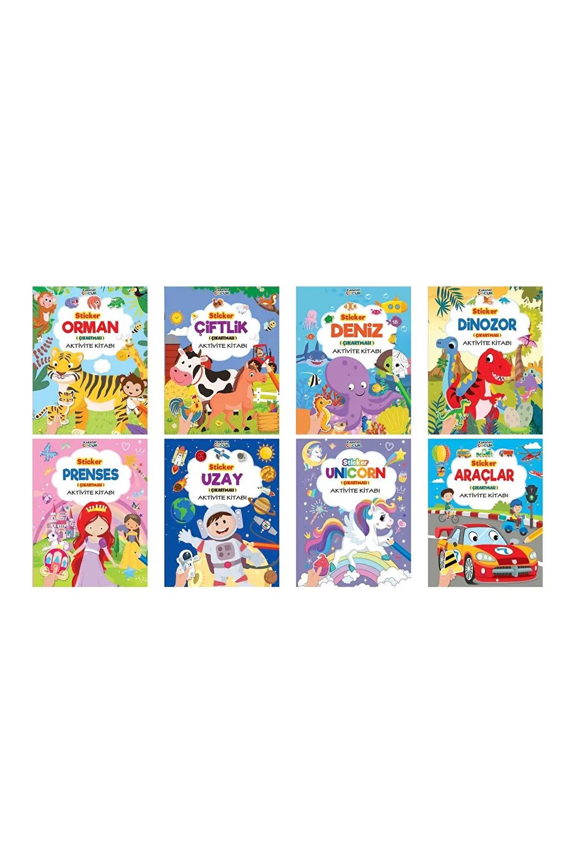 Karatay  Stıcker Çıkartmalı Aktivite Kitabı 24 syf (8 Kitap Takım)