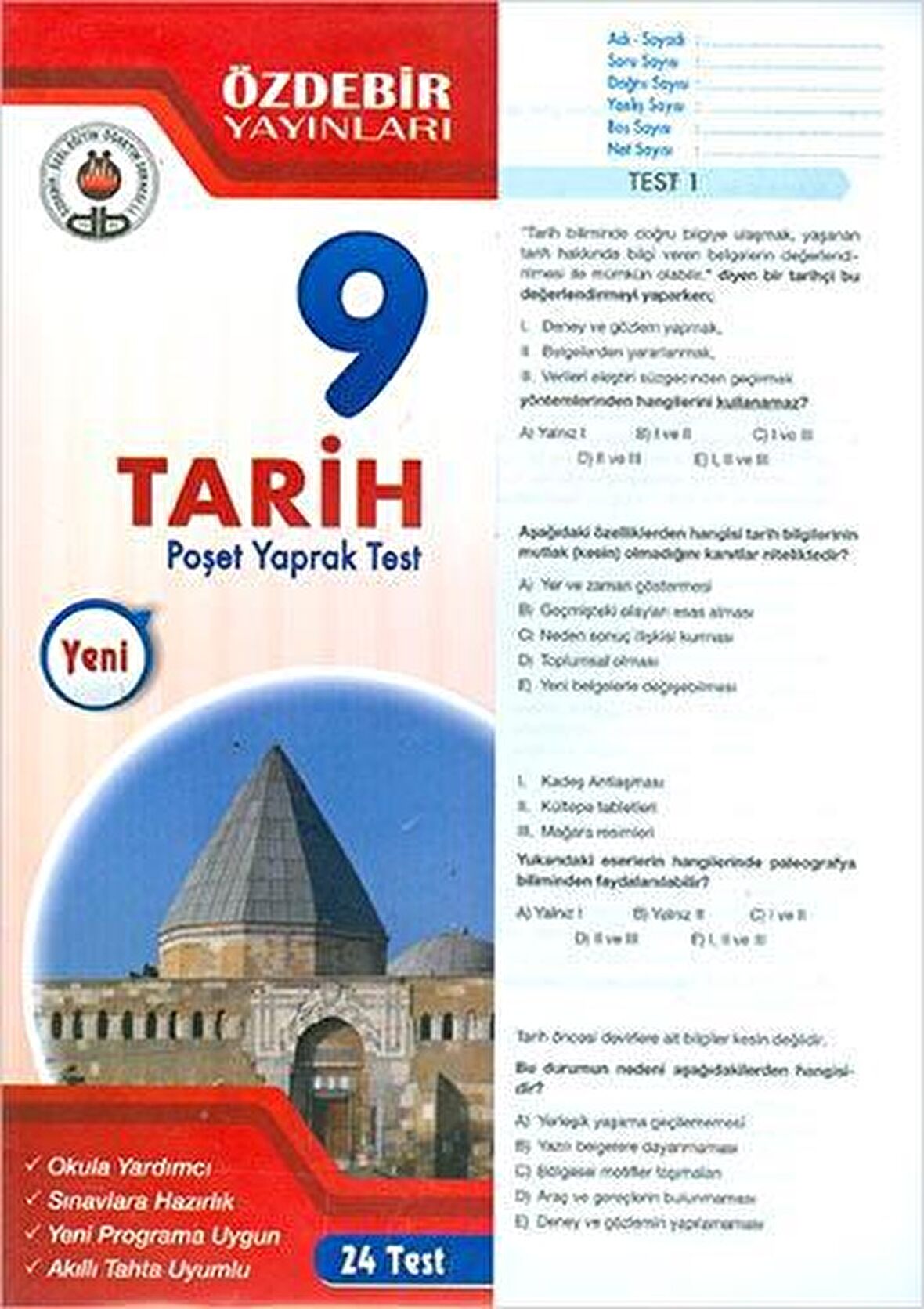 9. Sınıf Tarih Yaprak Test