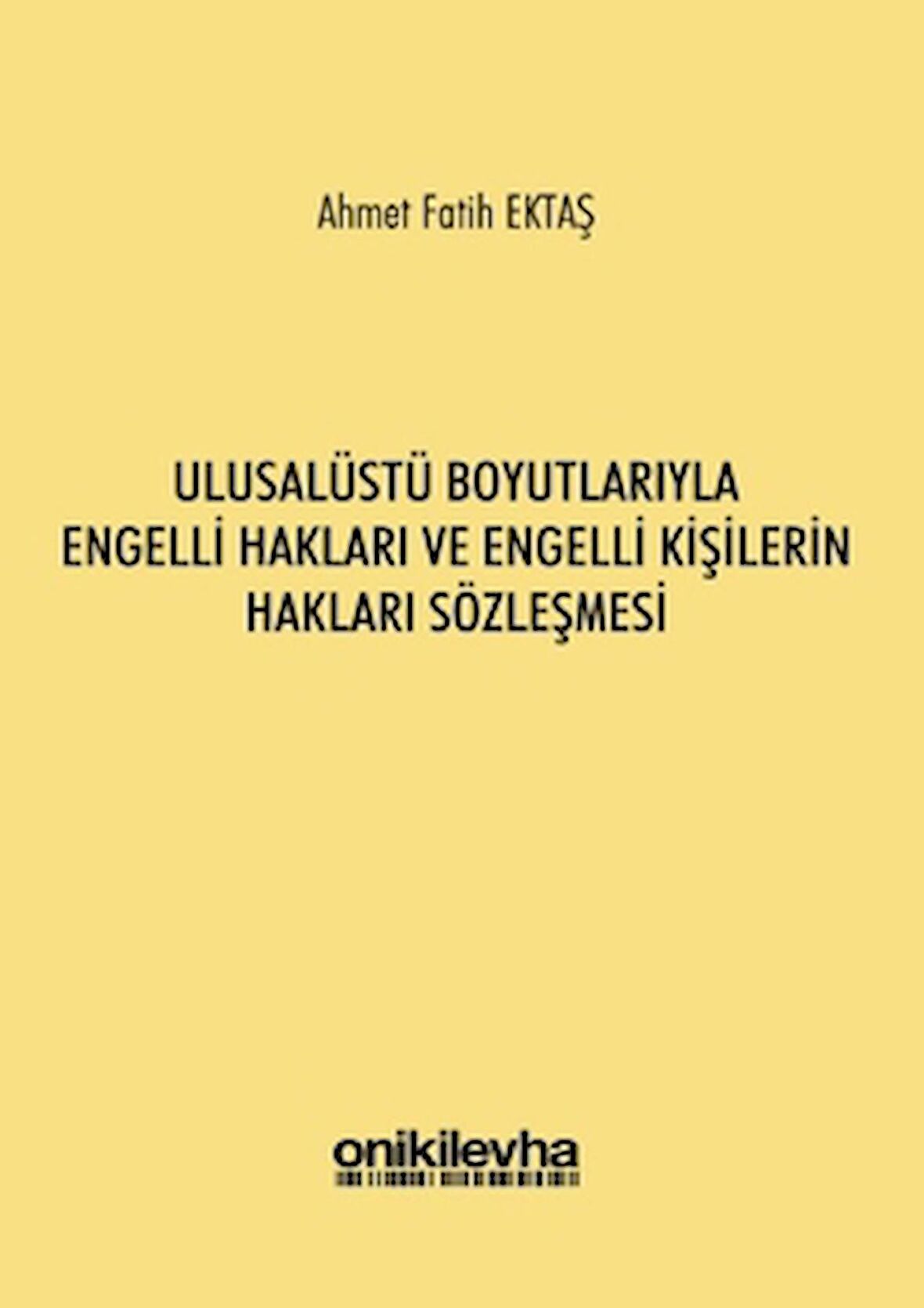 Ulusalüstü Boyutlarıyla Engelli Hakları ve Engelli Kişilerin Hakları Sözleşmesi