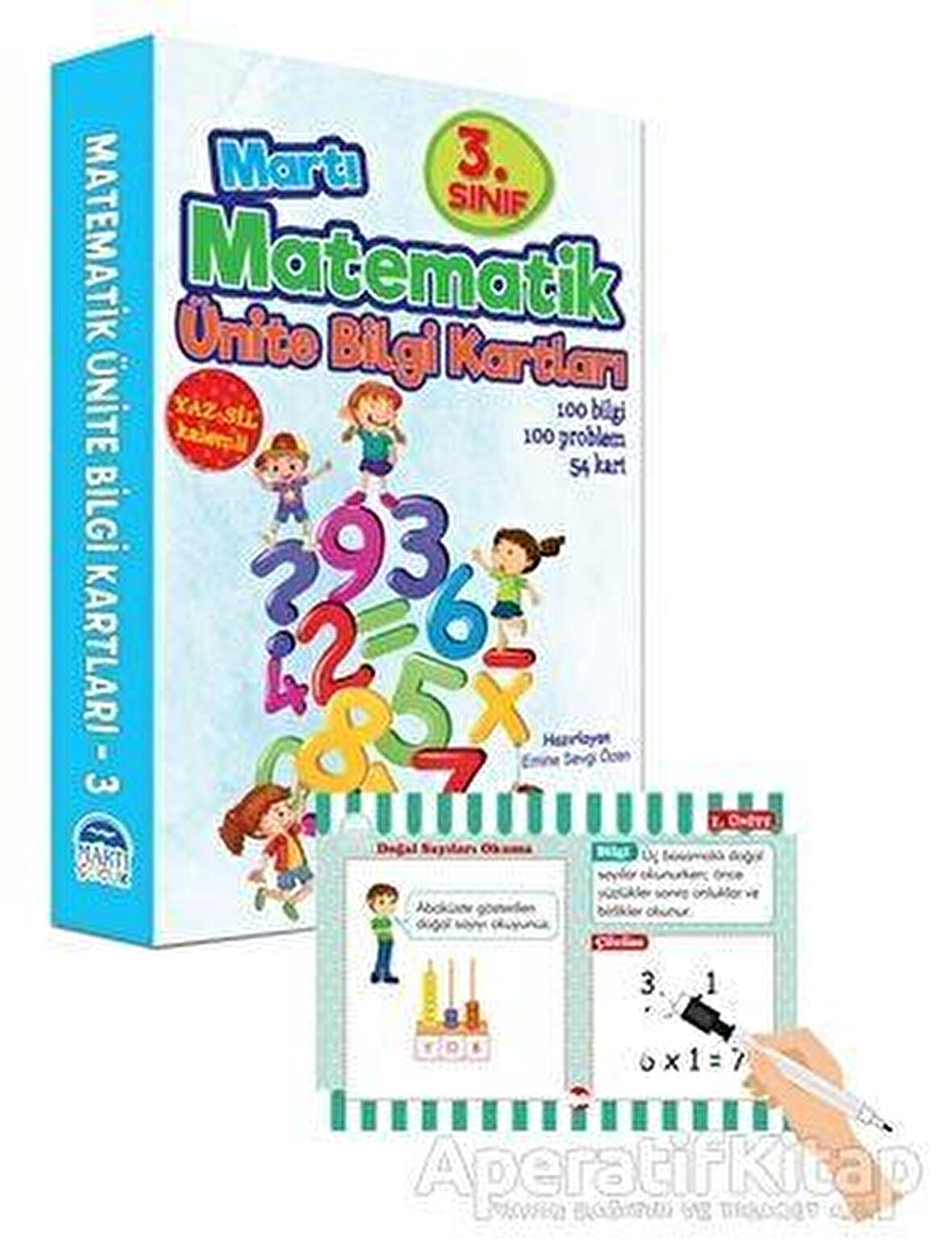 3. Sınıf Matematik Ünite Bilgi Kartları - Yaz Sil Kalemli