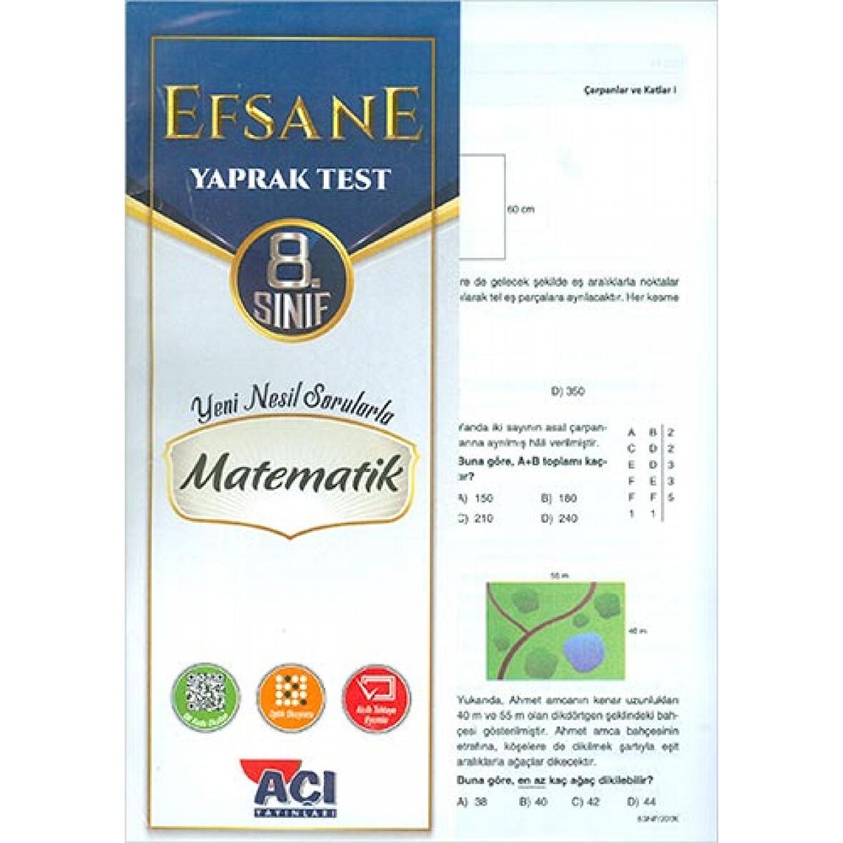 Açı 8.Sınıf Matematik Efsane Yaprak Test