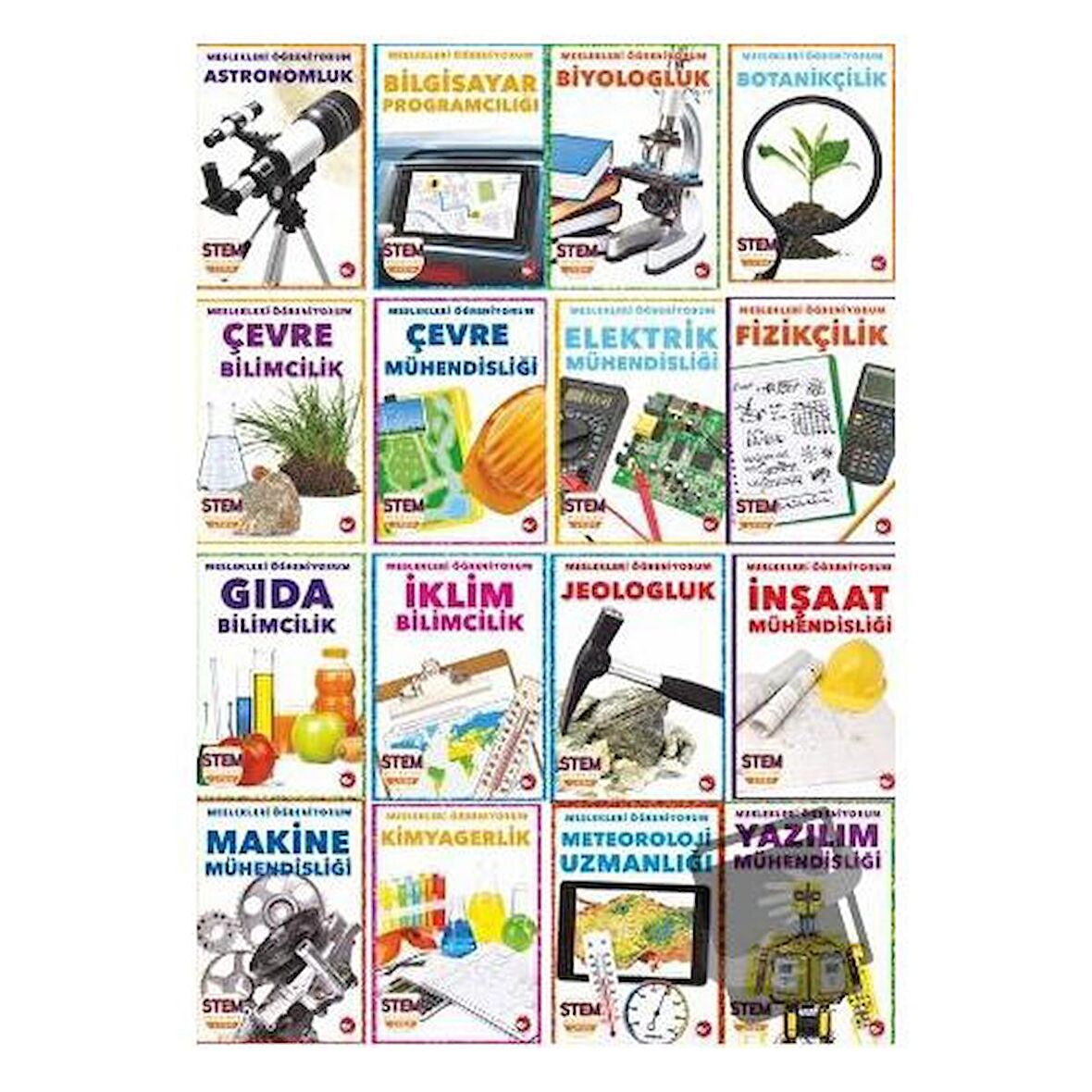 Meslekleri Öğreniyorum Seti - 16 Kitap