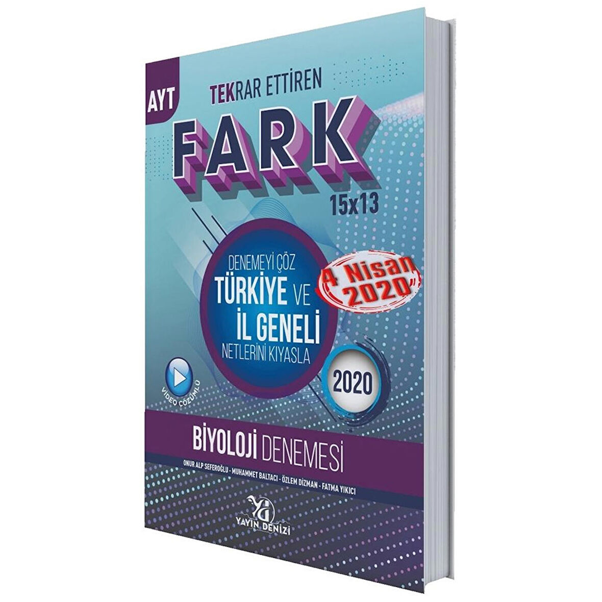 Yayın Denizi Yayınları AYT Biyoloji Fark Tek Serisi 15x13 Denemesi