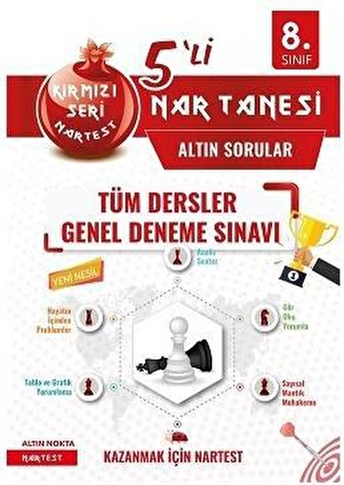Nartest 8. Sınıf Tüm Dersler Kırmızı Seri Nar Tanesi 5 li Deneme