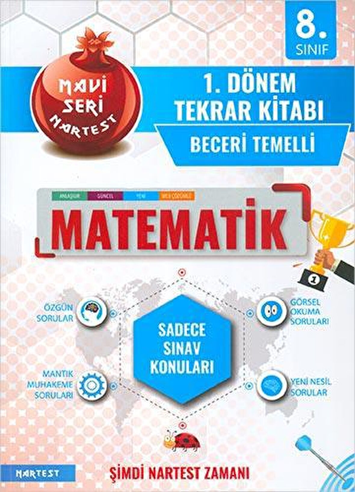 8. Sınıf LGS 1. Dönem Matematik Tekrar Kitabı Nartest Yayınları