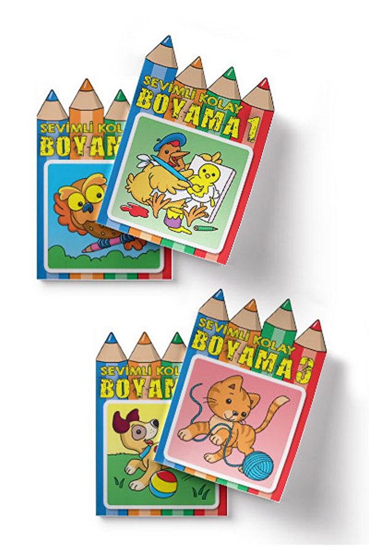 Sevimli Kolay Boyama Seti 4 Kitap - Parıltı Yayınları
