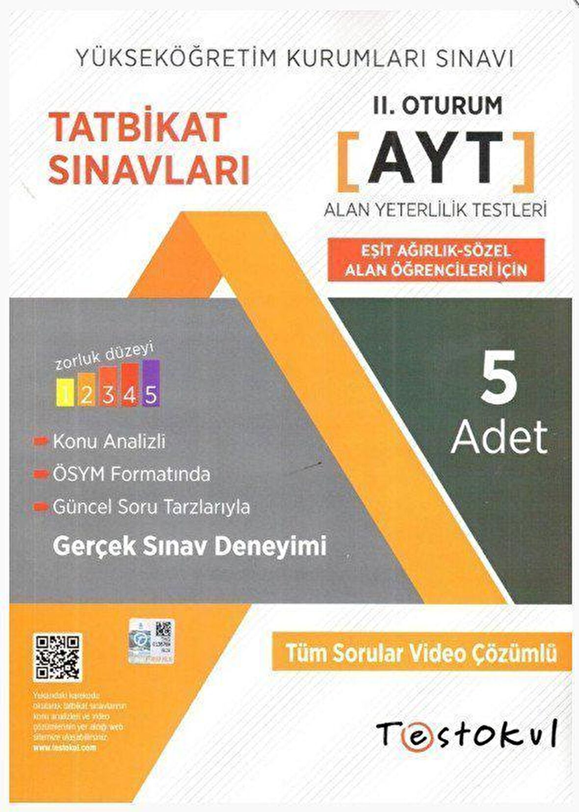 TEST OKUL ÜNV.HAZ.YKS AYT/EŞİT AĞIRLIK-SÖZEL DENEME SIN.(5'Lİ)