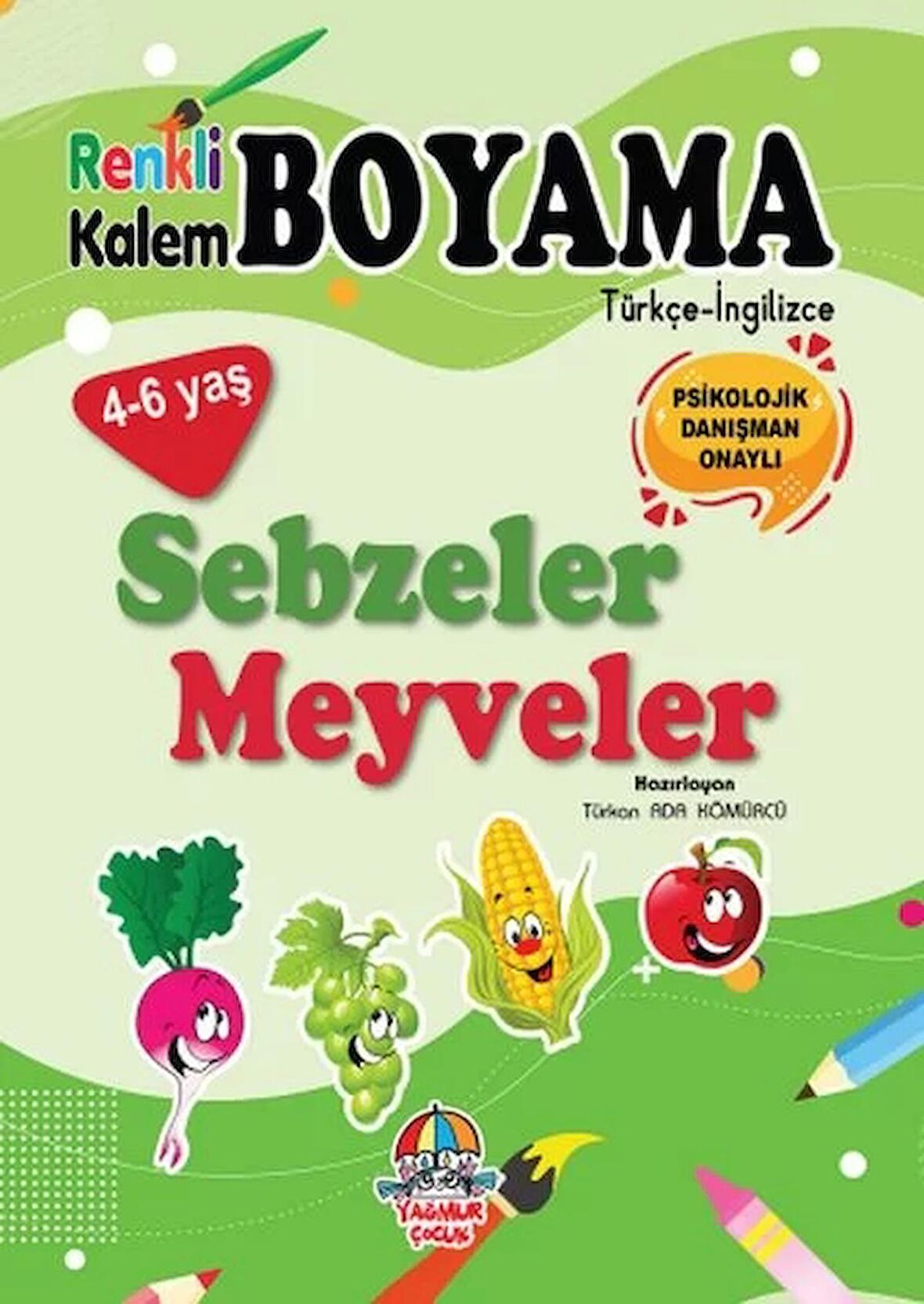 Renkli Kalem Boyama / Sebzeler - Meyveler