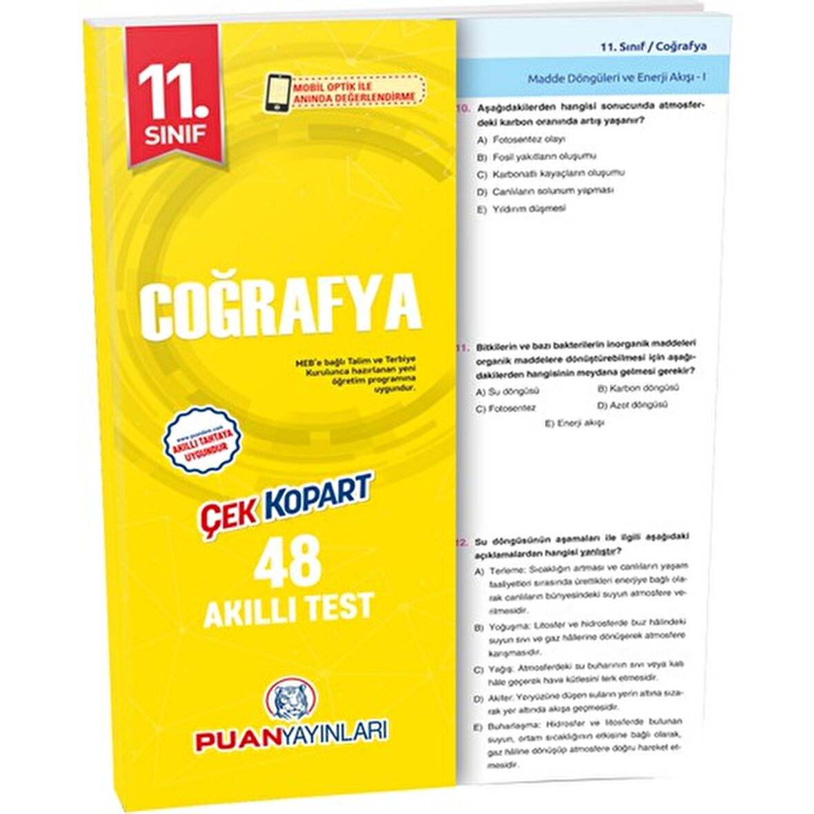 Puan Yayınları 11. Sınıf Coğrafya Yaprak Test