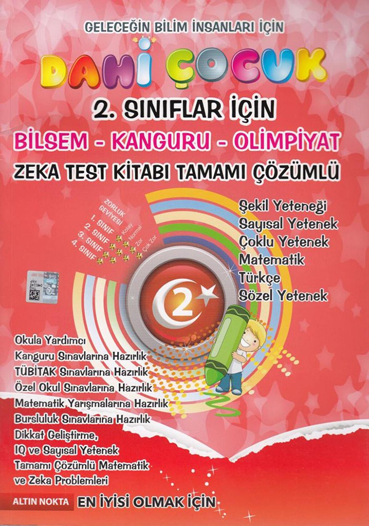 Dahi Çocuk 2. Sınıflar İçin Bilsem - Kanguru - Olimpiyat Zeka Kitabı Tamamı Çözümlü
