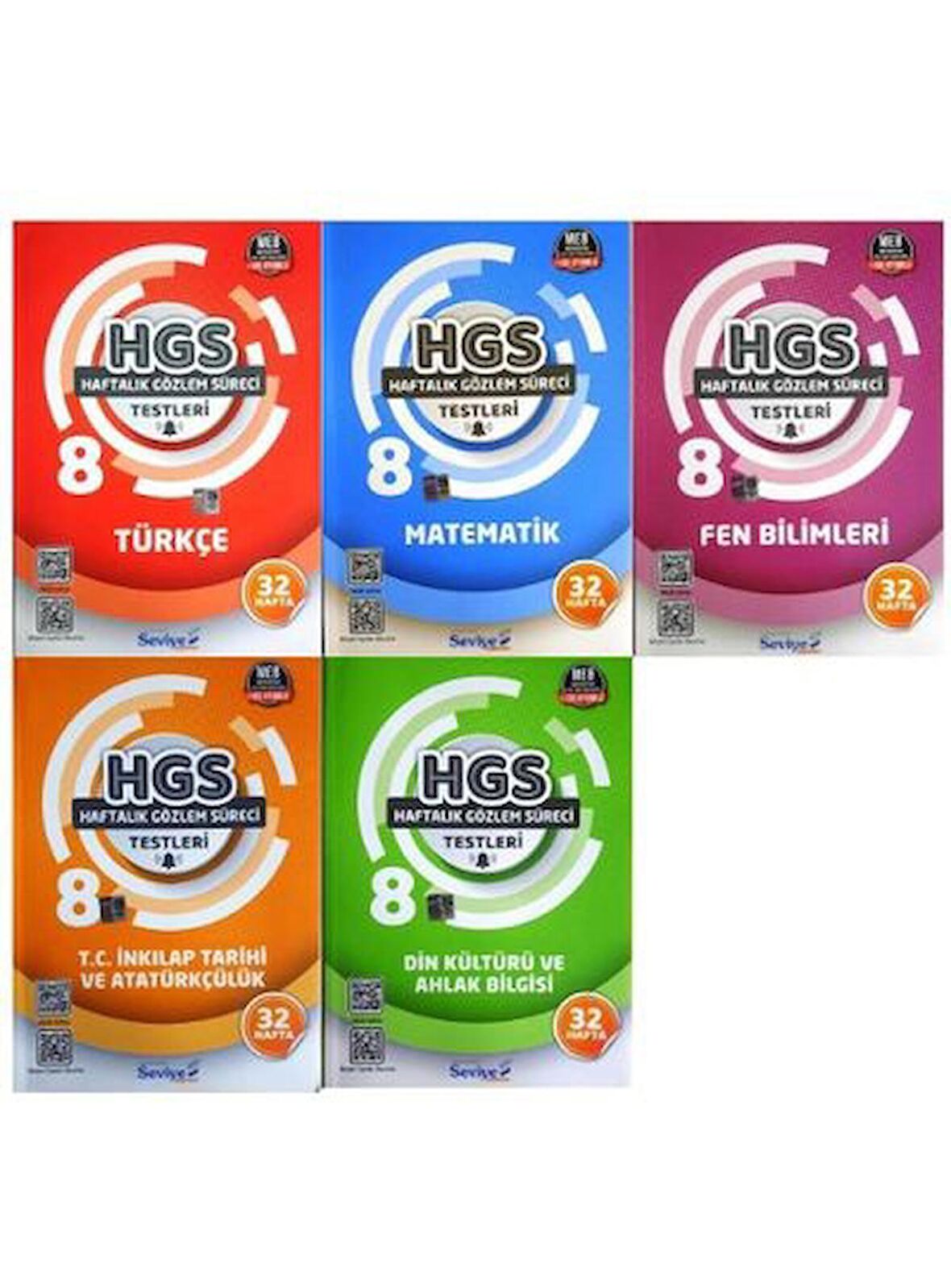 8. Sınıf LGS Haftalık Gözlem Süreci Testleri SET (5 Kitap) 32 Hafta (HGS) Seviye Yayınları