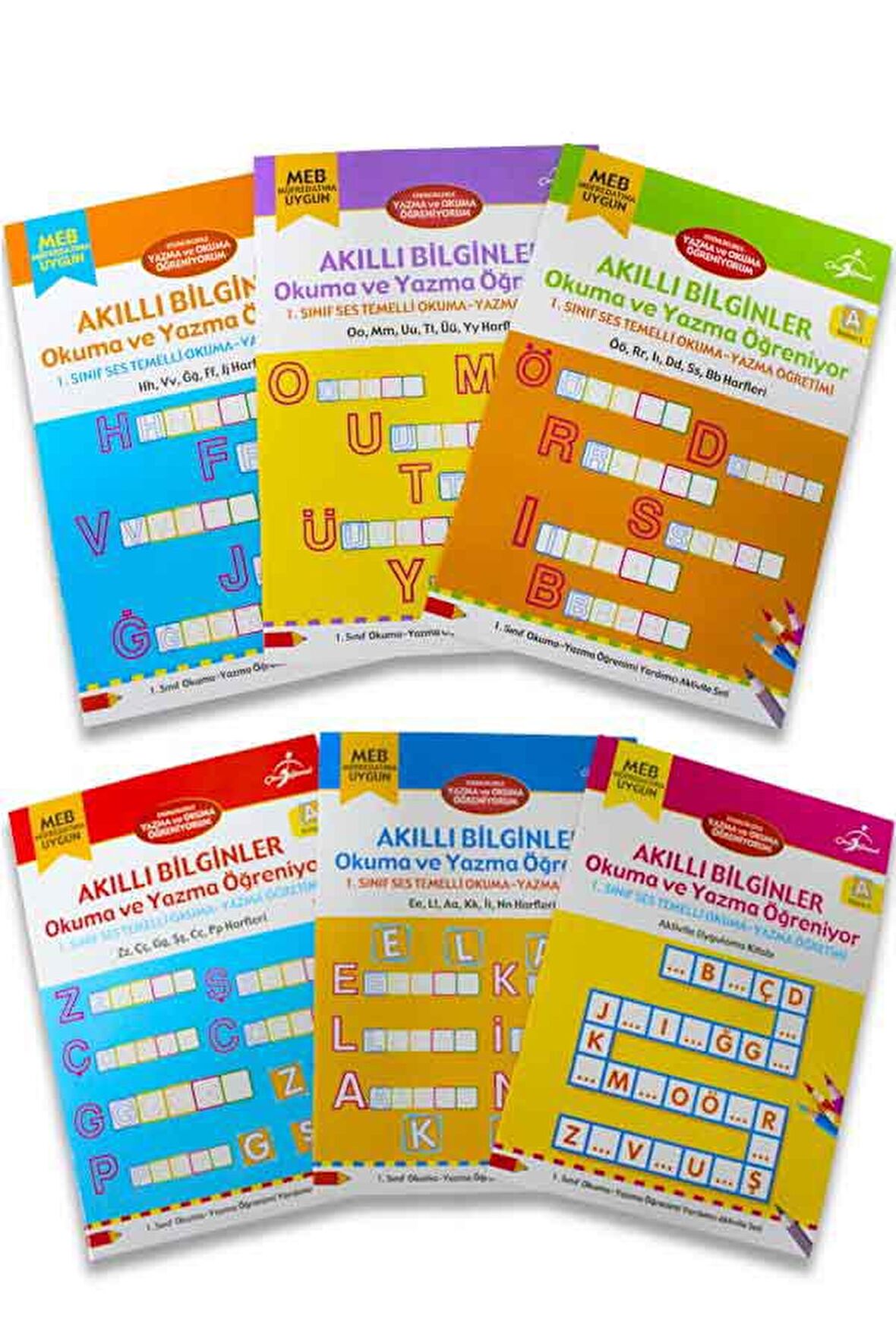 Akıllı Bilginler Etkinliklerle Okuma ve Yazma Öğreniyorum Serisi (6 Kitap Takım)